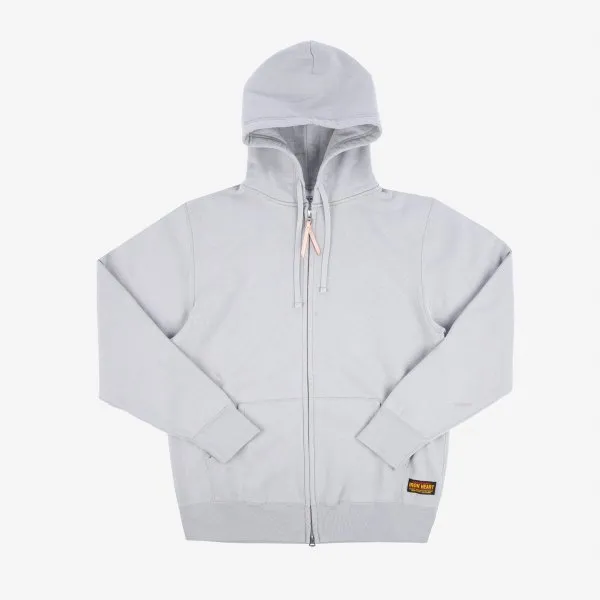 14oz Ultra Heavyweight Loopwheel Cotton Zip Up Hoodie - Grey