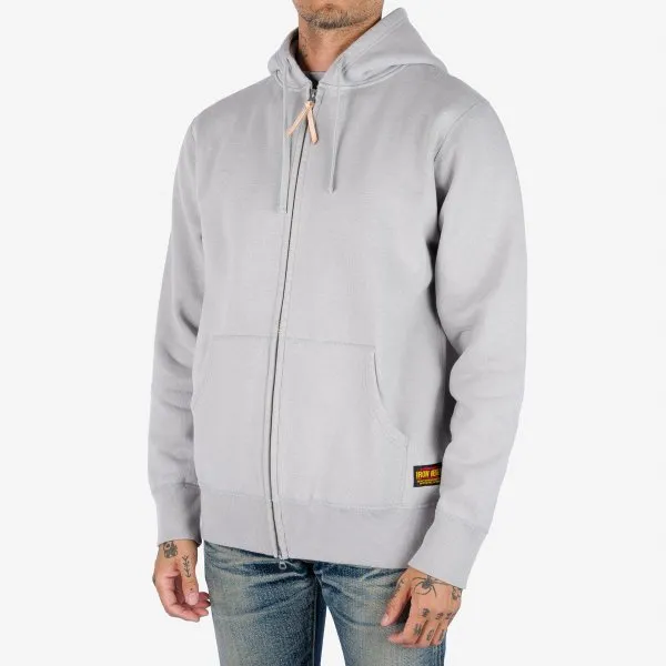 14oz Ultra Heavyweight Loopwheel Cotton Zip Up Hoodie - Grey