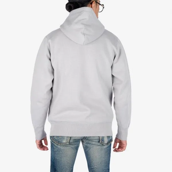 14oz Ultra Heavyweight Loopwheel Cotton Zip Up Hoodie - Grey