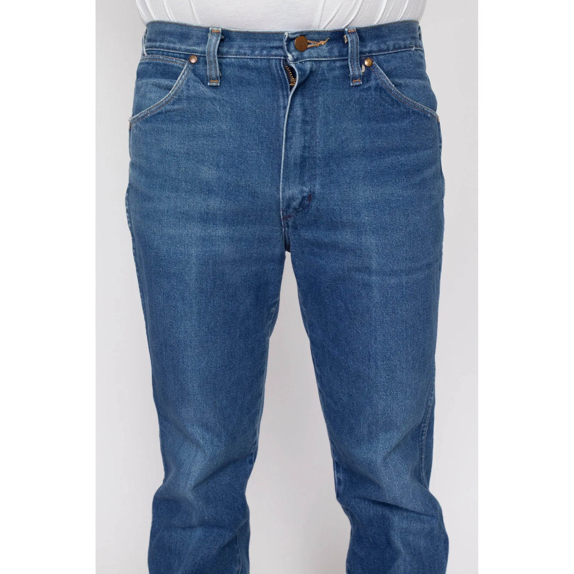 32x30 70s 80s Wrangler Faded Slim Fit Jeans