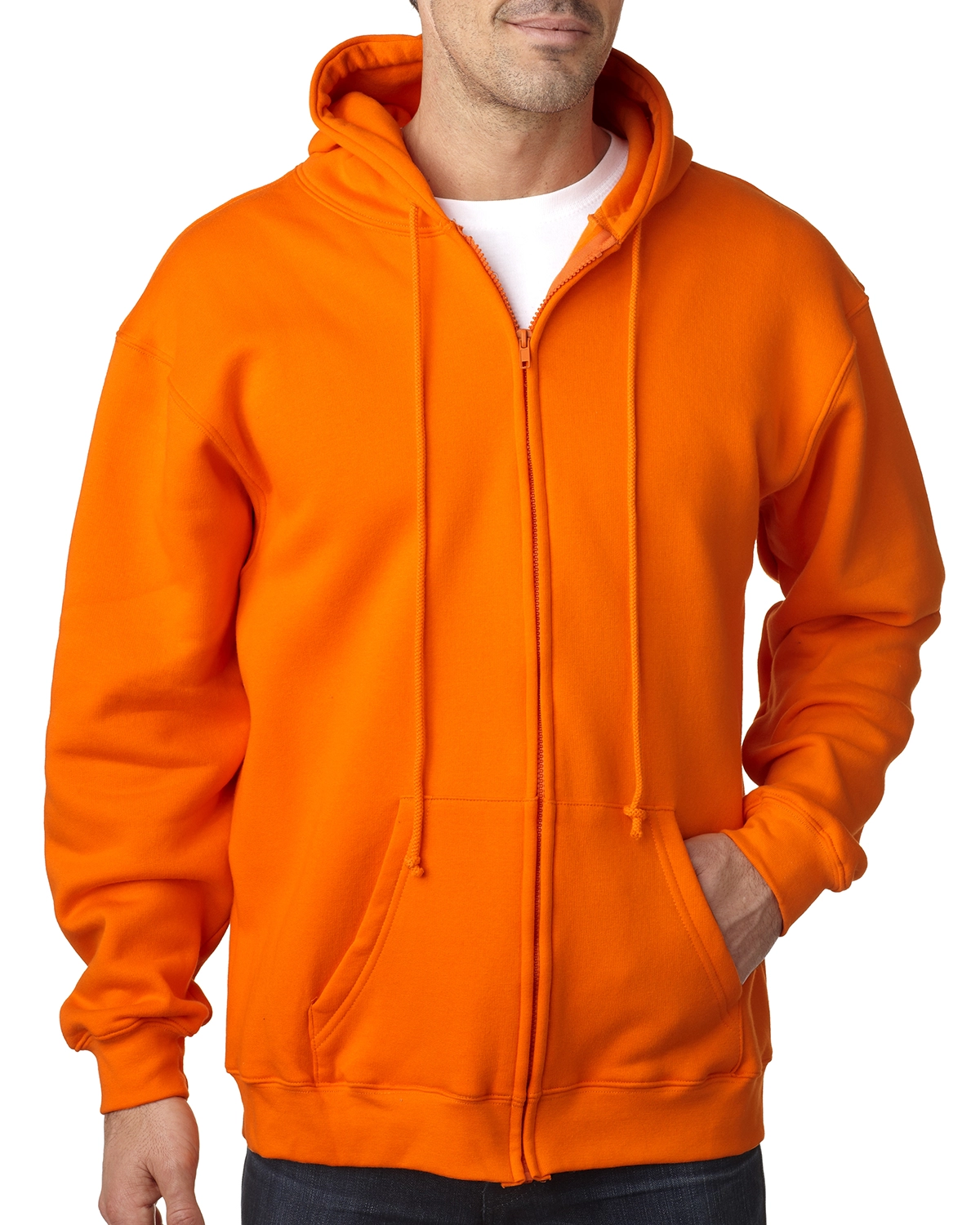 900 Bayside Adult Hooded Full-Zip Blended Fleece SKU: 900