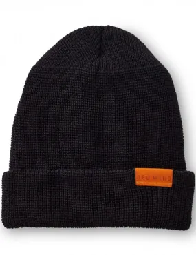 97492 Merino Wool Beanie Hat - Black