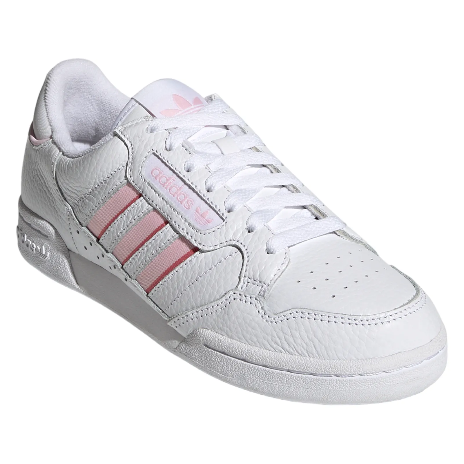 adidas Originals Womens Continental 80 Stripes Shoes - Cloud White / Clear Pink