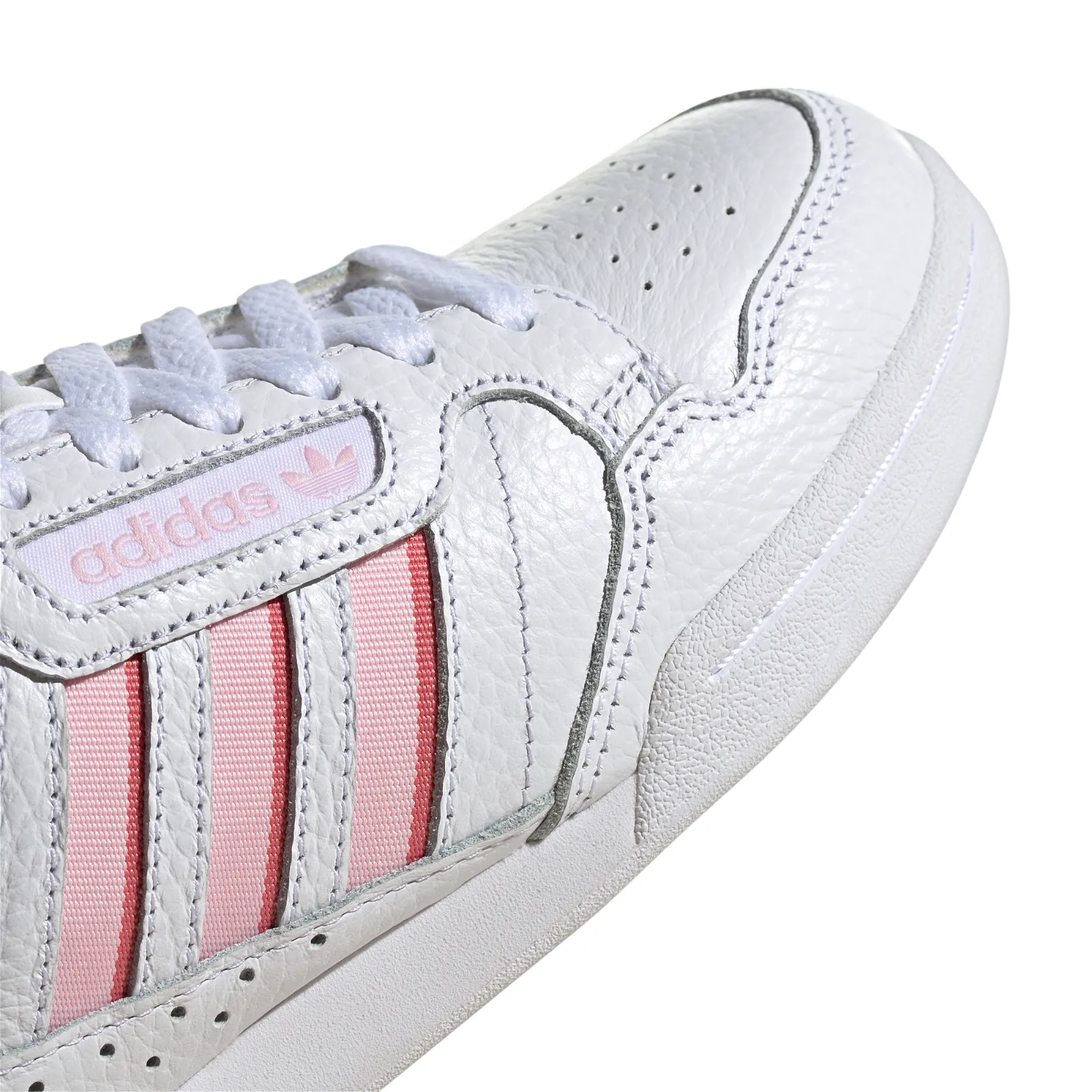 adidas Originals Womens Continental 80 Stripes Shoes - Cloud White / Clear Pink