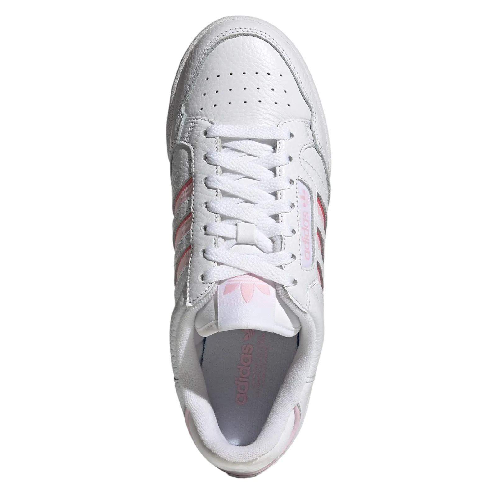 adidas Originals Womens Continental 80 Stripes Shoes - Cloud White / Clear Pink