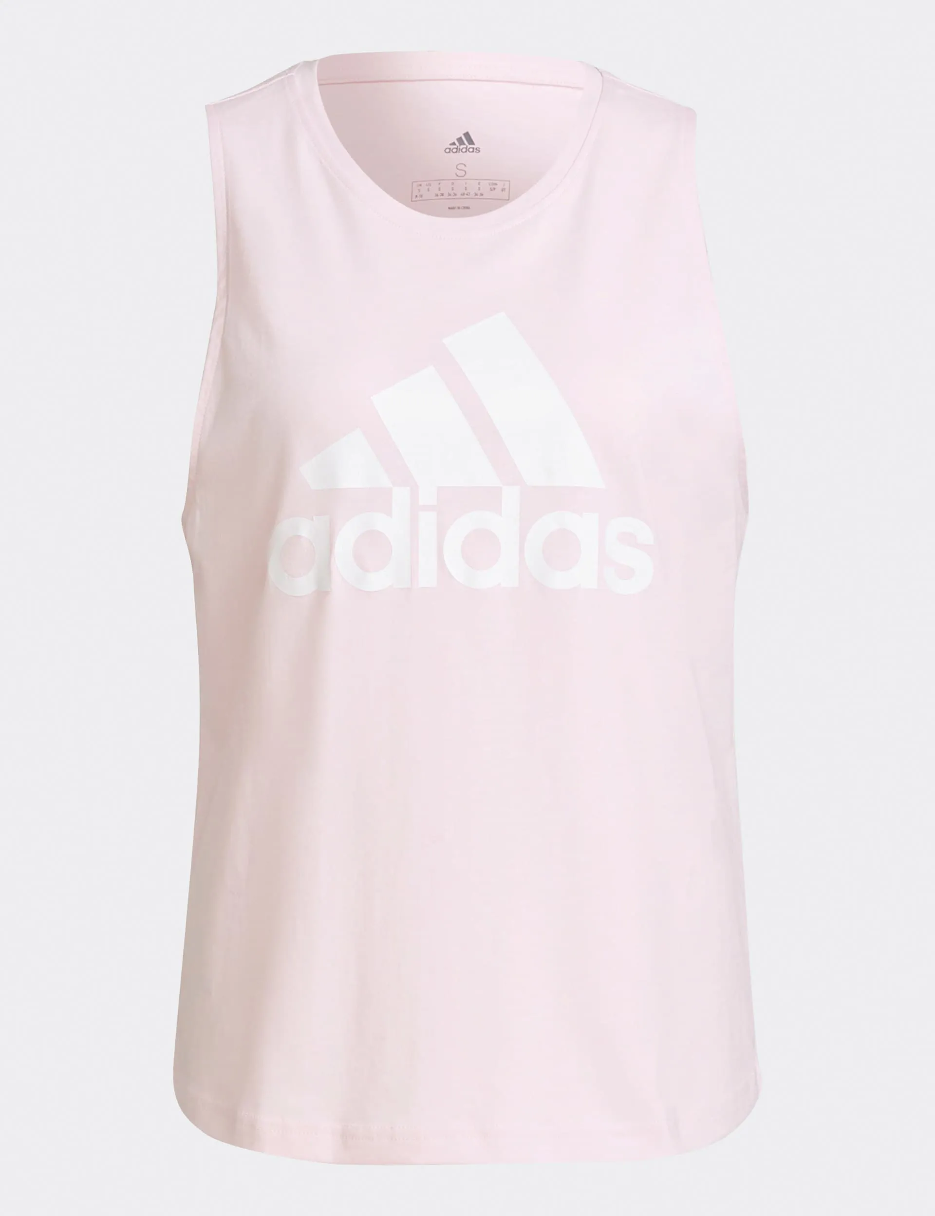 Adidas Women's Essentials Big Logo Pure Cotton Vest Top - Light Pink, Light Pink