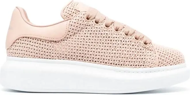 Alexander McQueen Larry raffia sneakers Pink