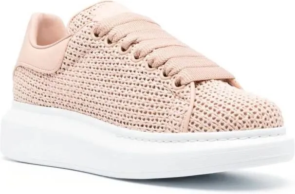 Alexander McQueen Larry raffia sneakers Pink