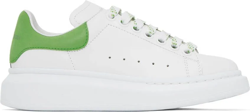 Alexander McQueen White & Green Oversized Sneakers