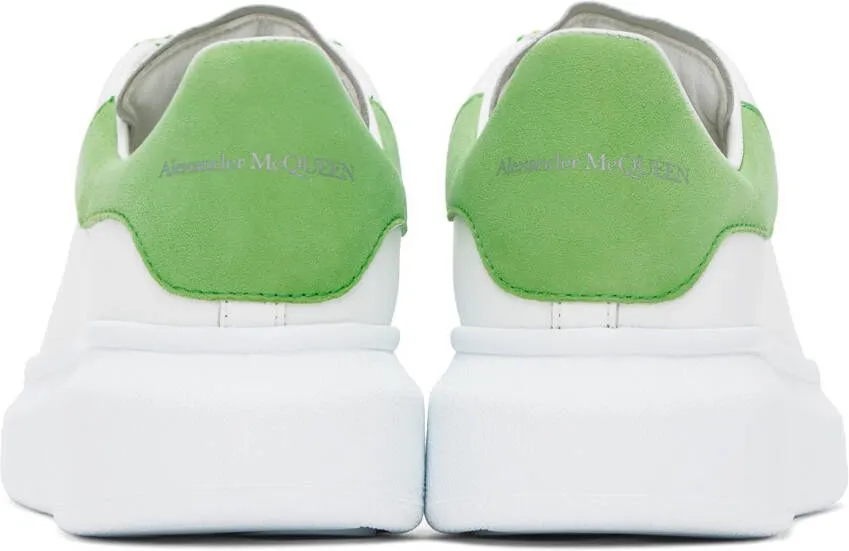 Alexander McQueen White & Green Oversized Sneakers