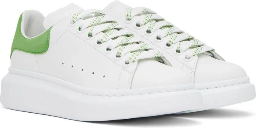 Alexander McQueen White & Green Oversized Sneakers