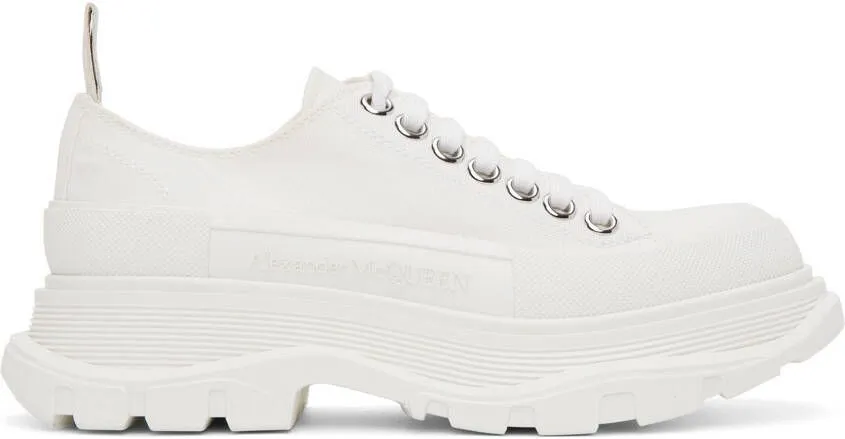 Alexander McQueen White Tread Slick Sneakers