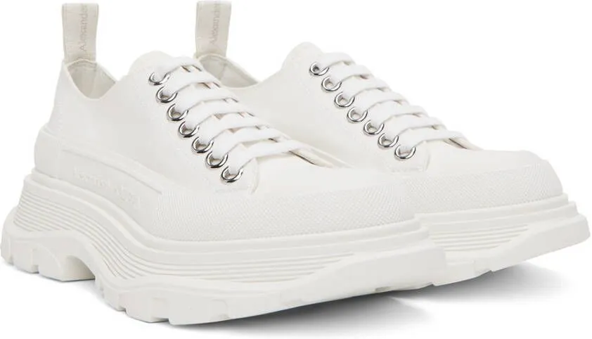 Alexander McQueen White Tread Slick Sneakers