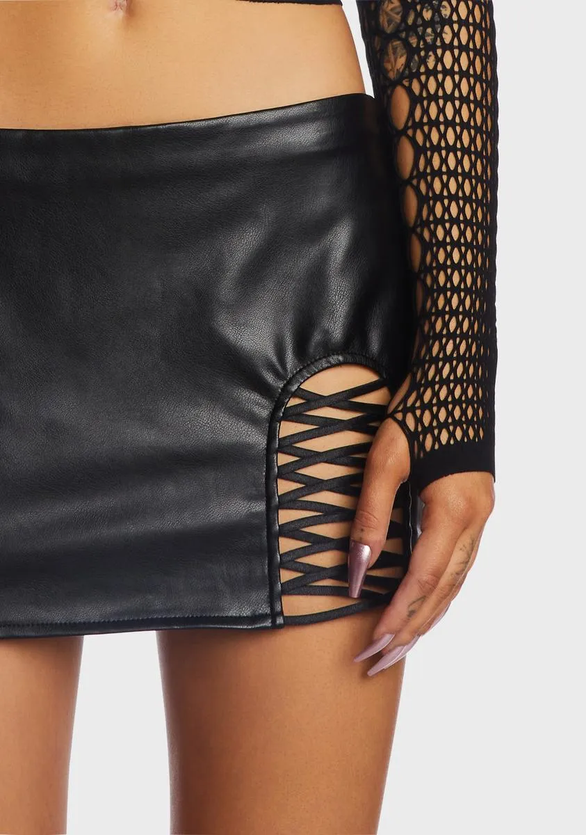 Alzir Vegan Leather Skirt-