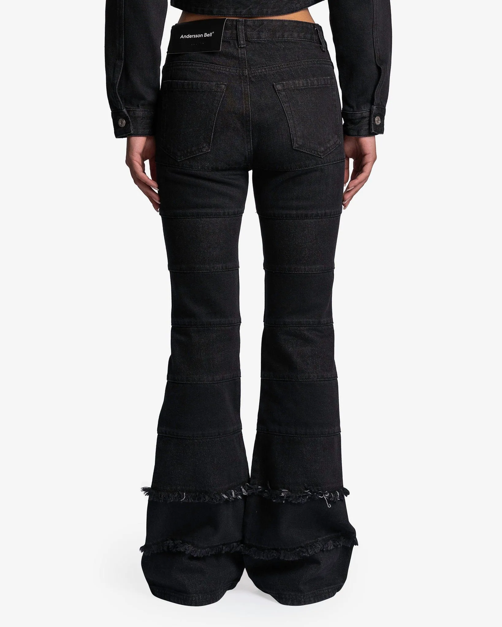 Andersson Bell Mahina Blocking Patchwork Jeans in Black