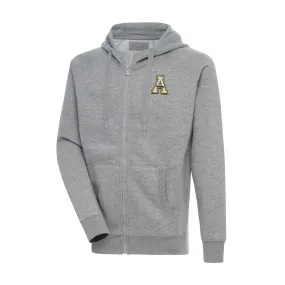 Antigua Appalachian State Mountaineers Heather Gray Big & Tall Victory Full-Zip Hoodie Jacket