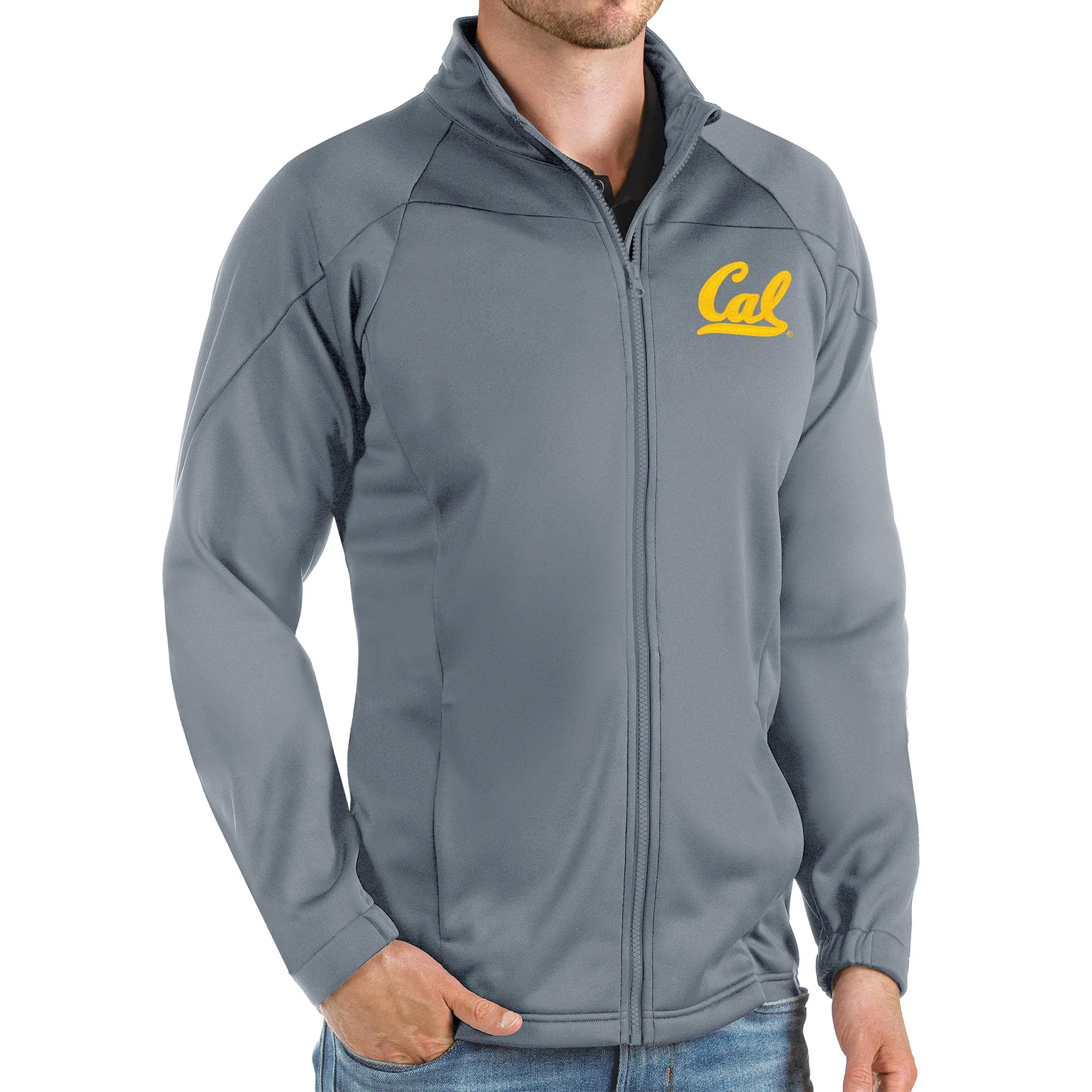 Antigua Cal Bears Steel Links Full-Zip Golf Jacket