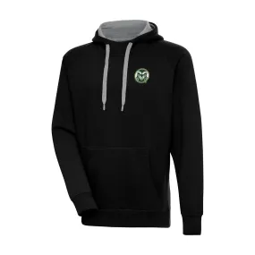 Antigua Colorado State Rams Black Big & Tall Victory Raglan Pullover Hoodie