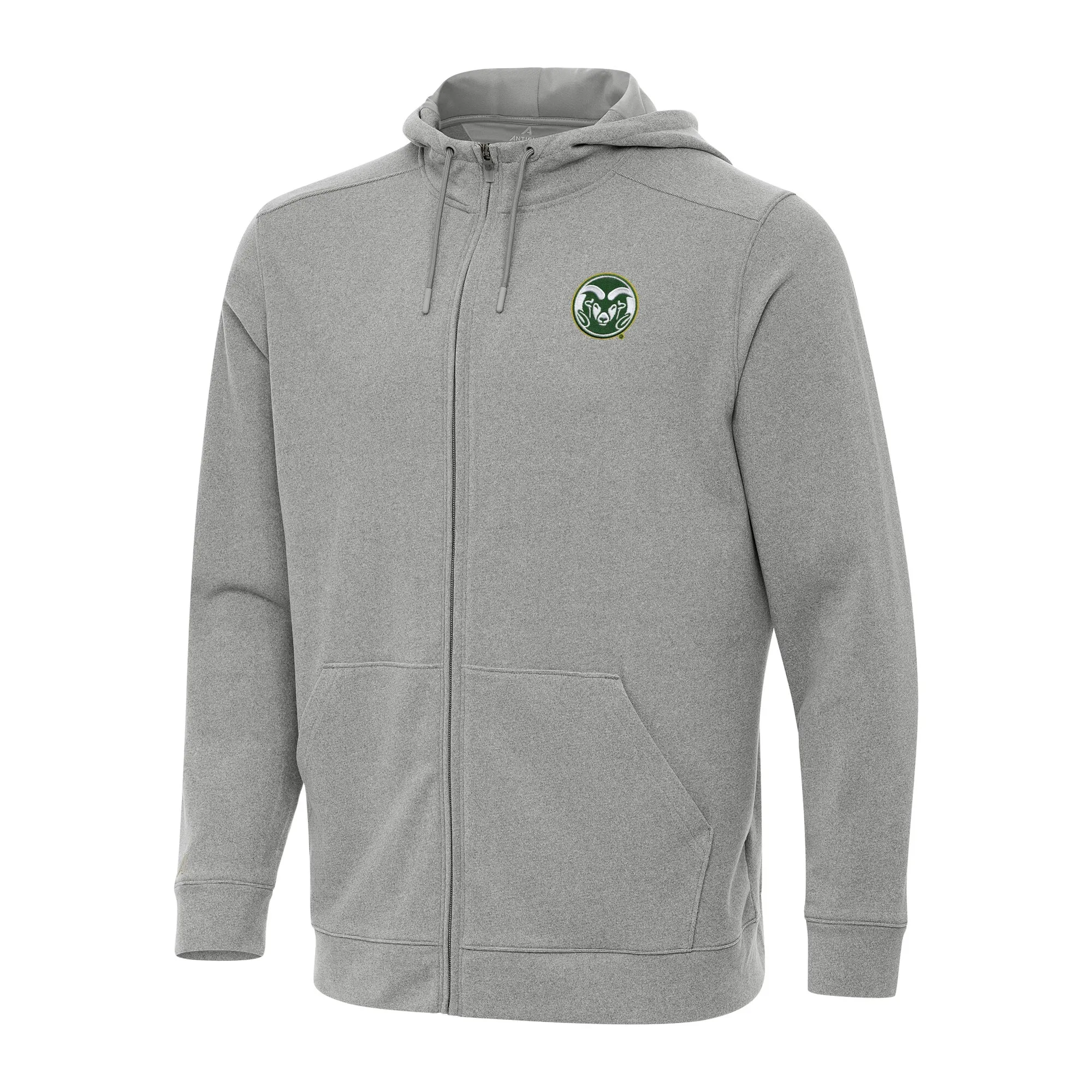 Antigua Colorado State Rams Heather Gray Effortless Full-Zip Hoodie Jacket