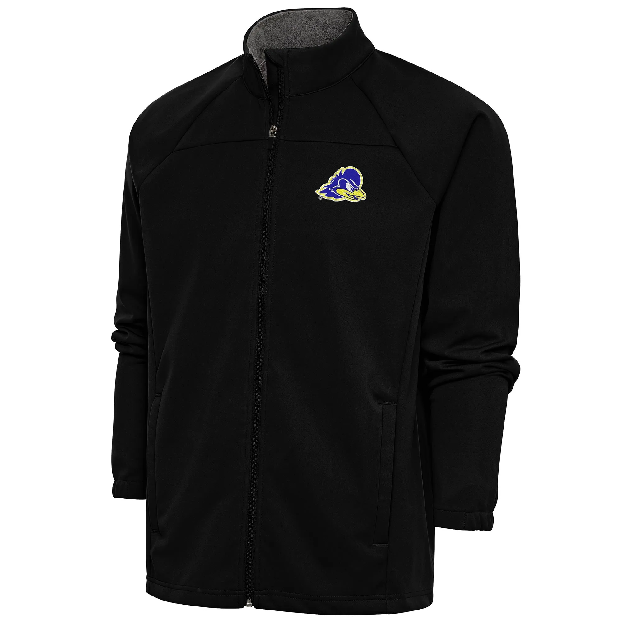 Antigua  Delaware Fightin' Blue Hens Black Links Full-Zip Golf Jacket