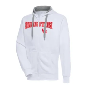 Antigua Houston Cougars White Big & Tall Victory Raglan Full-Zip Hoodie Jacket