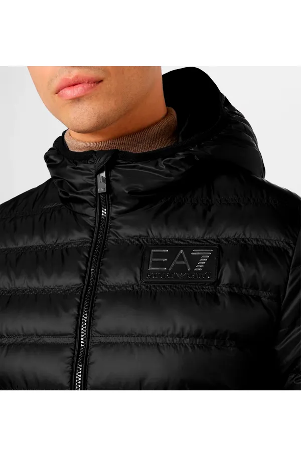 Armani EA7 Piumino Jacket Hooded Black