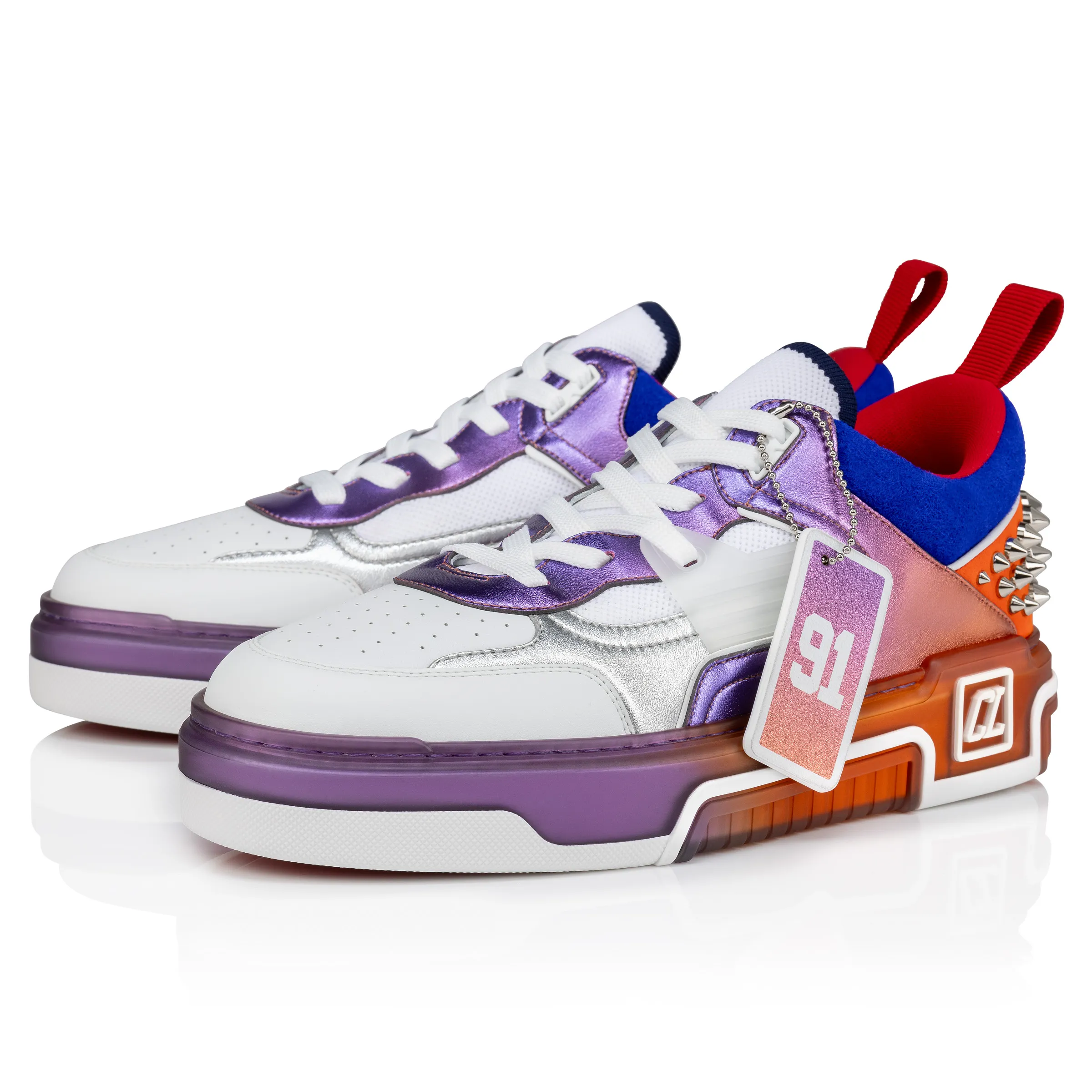 Astroloubi Sneakers - Calf leather, suede and laminated nappa leather - Multicolor