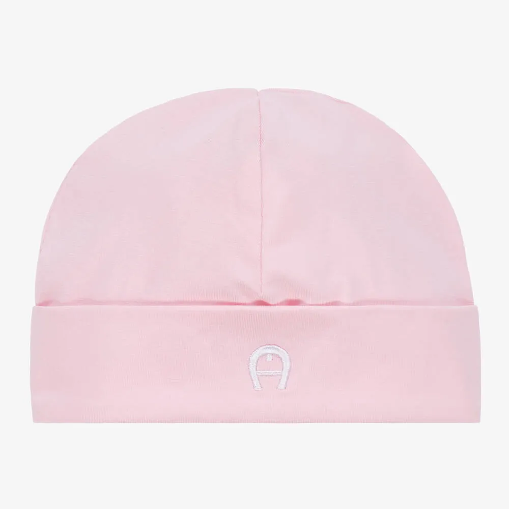 Baby Girls Pink Logo Pima Cotton Hat