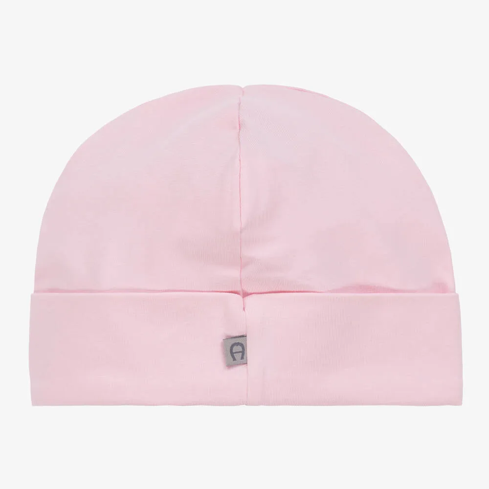 Baby Girls Pink Logo Pima Cotton Hat