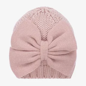 Baby Girls Pink Wool Knitted Hat