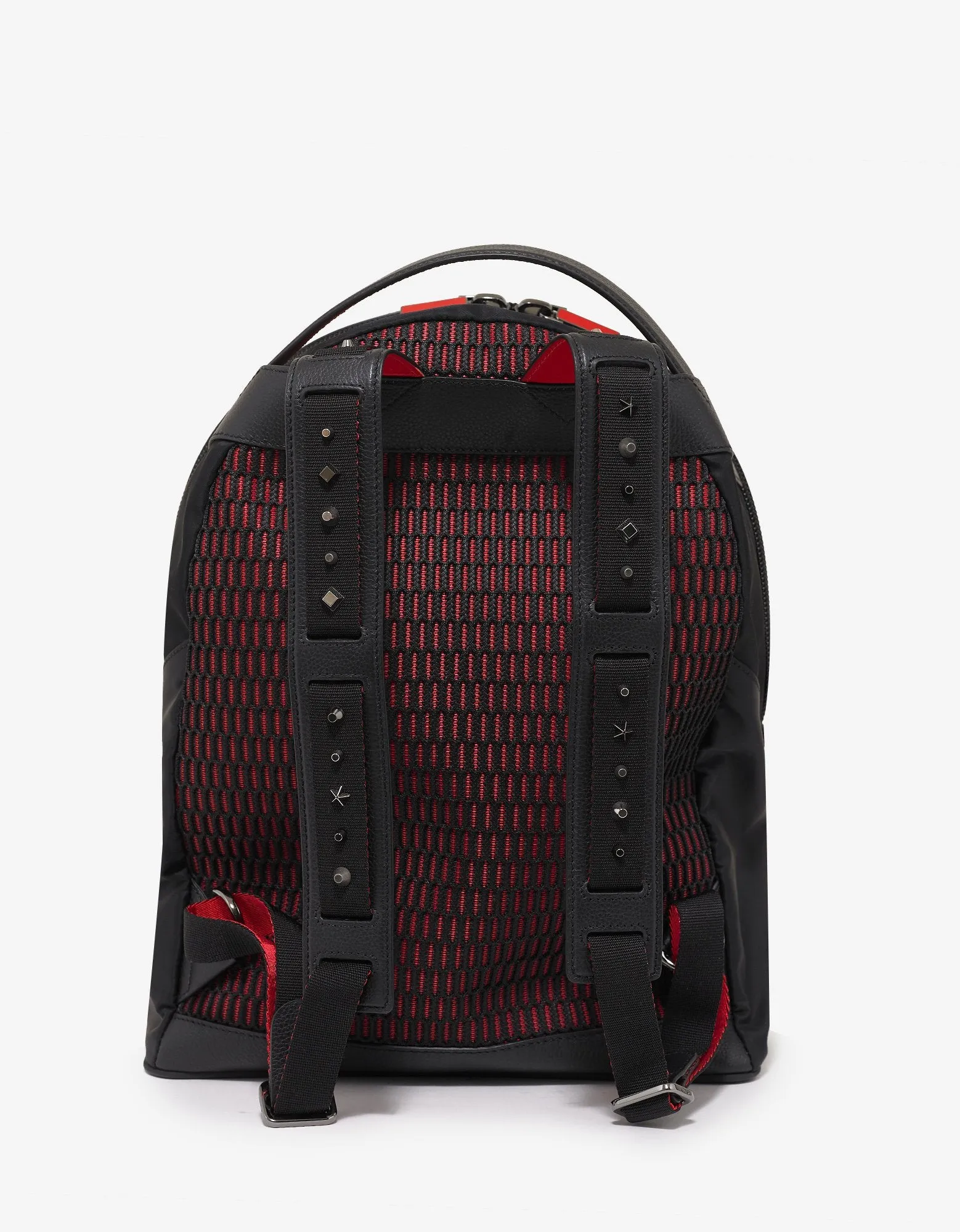 Backloubi Black Nylon Spikes Backpack