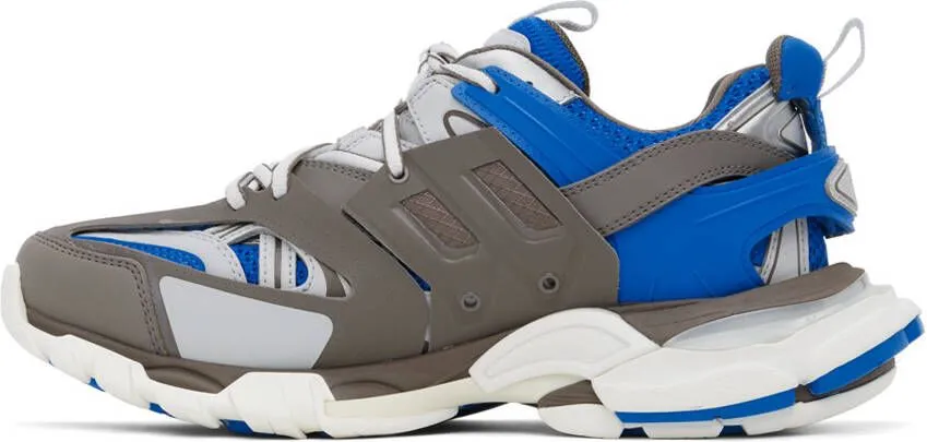 Balenciaga Brown & Blue Track LED Sneakers