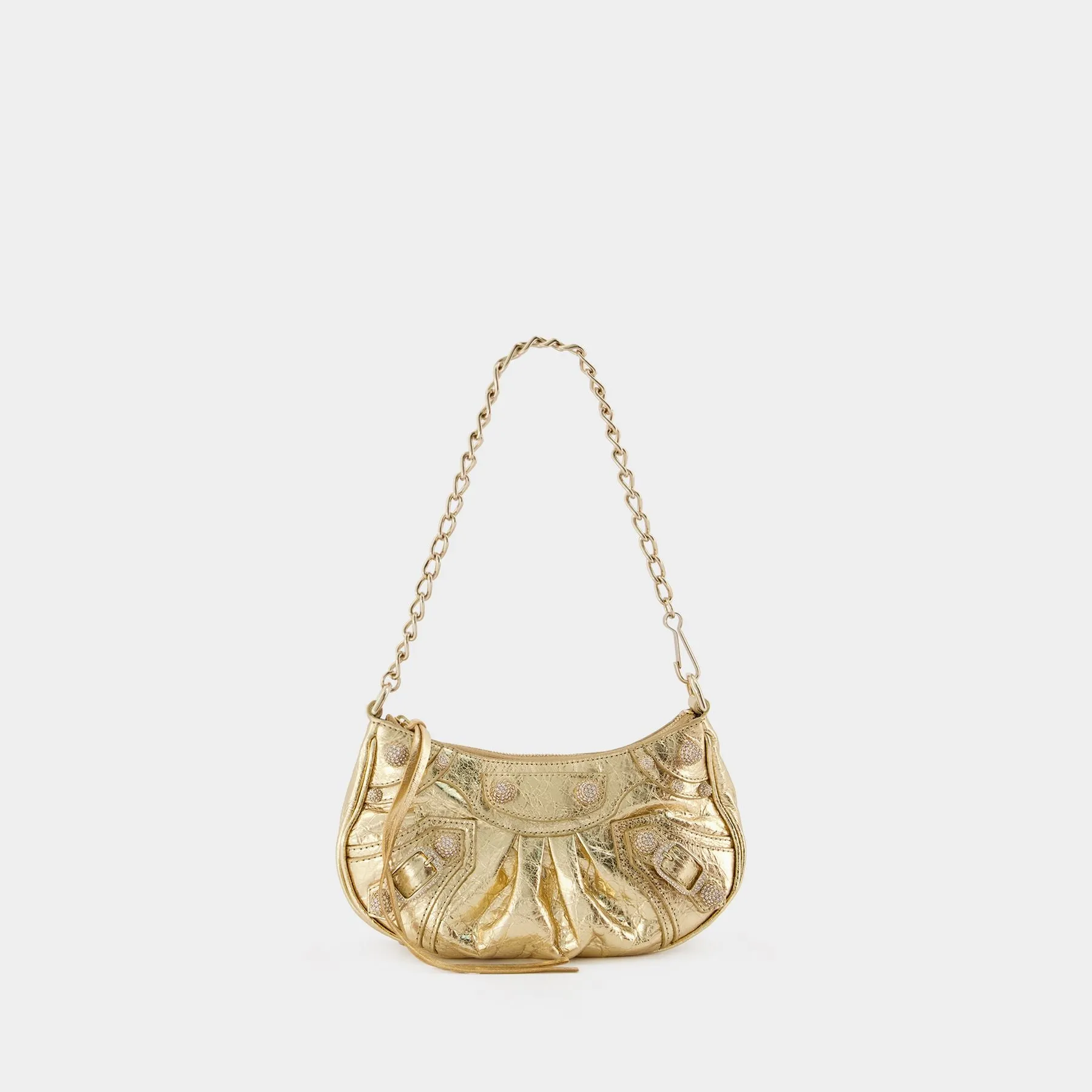 Balenciaga  Le Cagole Mini W/Ch Bag - Balenciaga -  Gold Clair - Leather