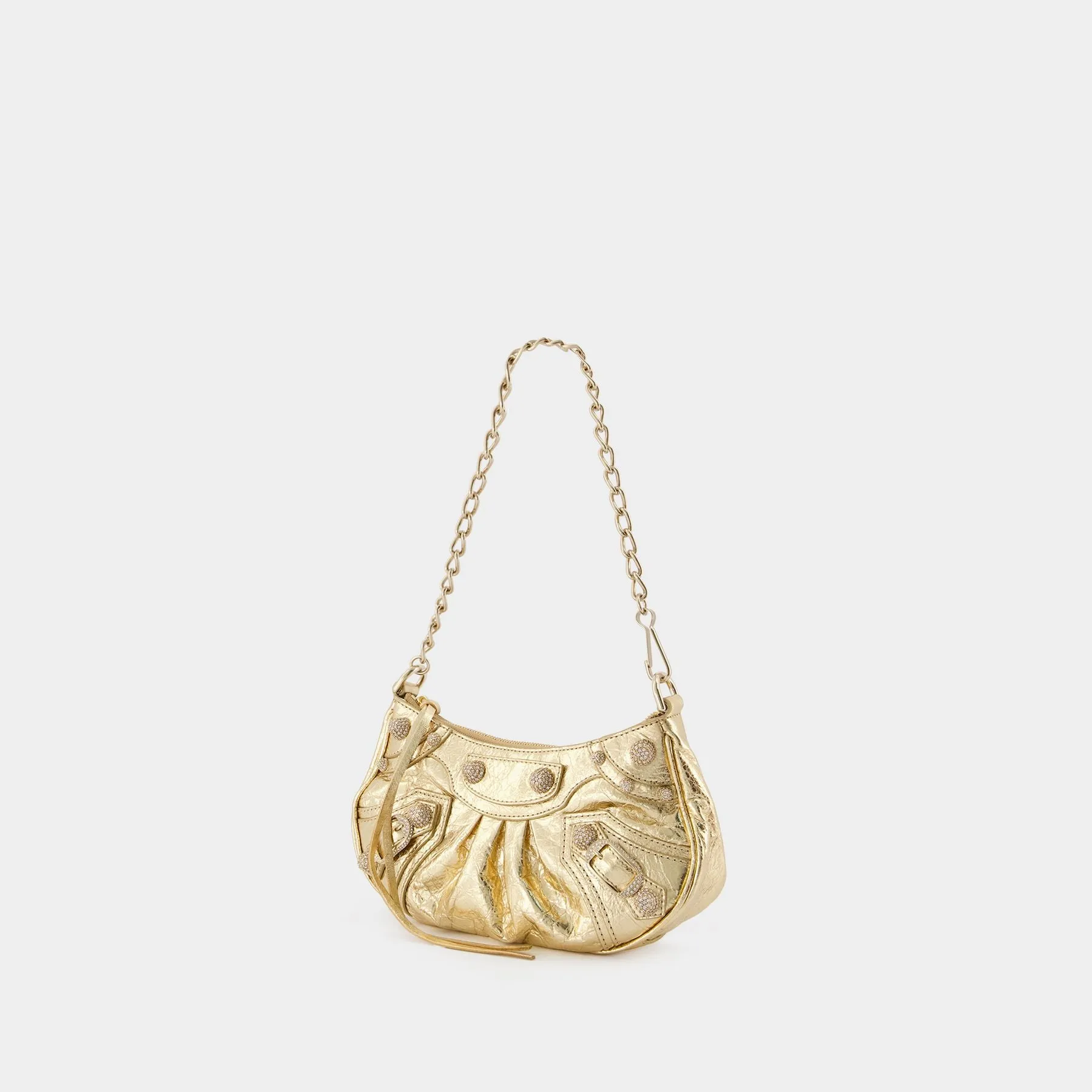 Balenciaga  Le Cagole Mini W/Ch Bag - Balenciaga -  Gold Clair - Leather