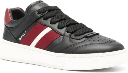 Bally logo-debossed leather sneakers Black