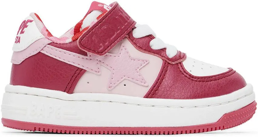 BAPE Baby Pink & White STA Sneakers