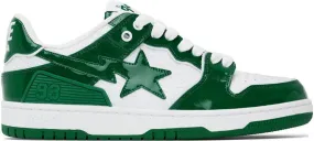 BAPE Green & White SK8 STA #5 Sneakers