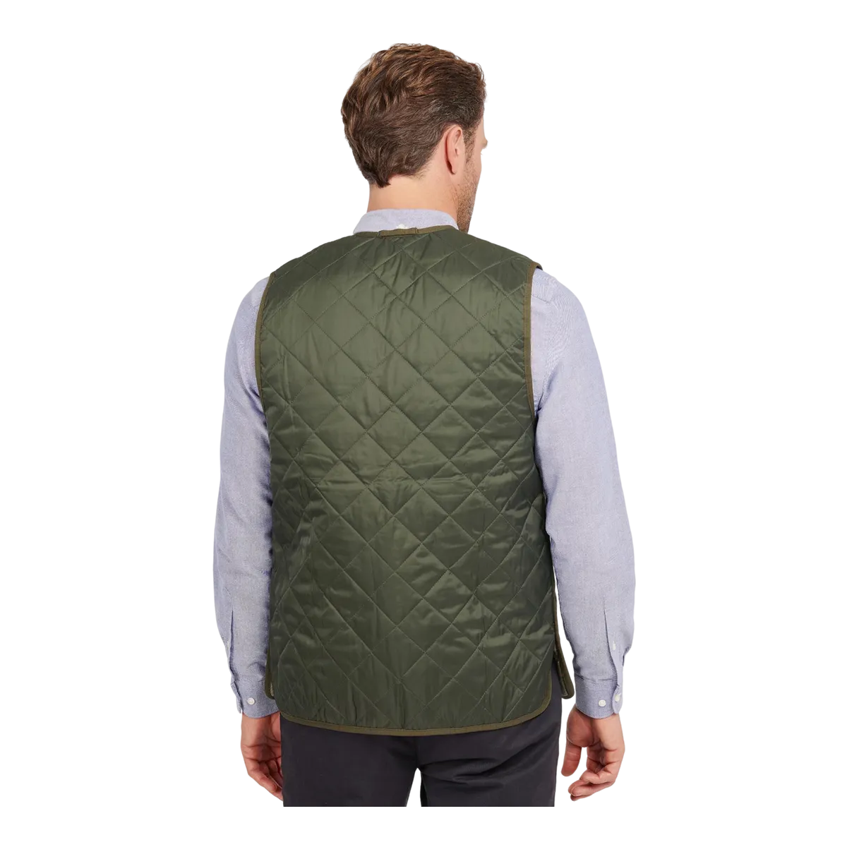 Barbour Quilted Waistcoat/Zip-in Liner in Olive & Ancient