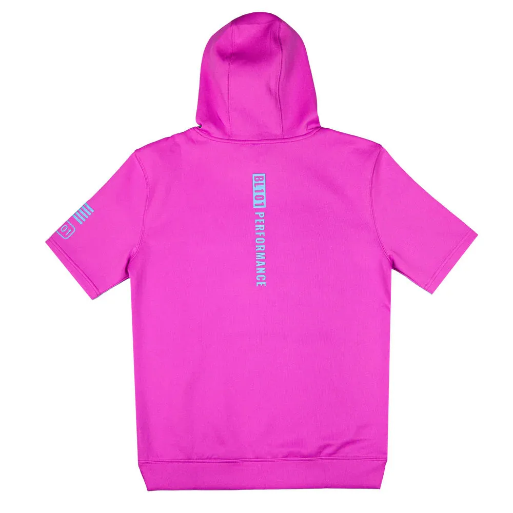 Baseball Lifestyle 101 YOUTH BSBL-SZN Short Sleeve Hoodie V3 Cotton Candy Pink