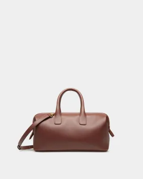 Belle Small Top Handle Bag In Brown Leather