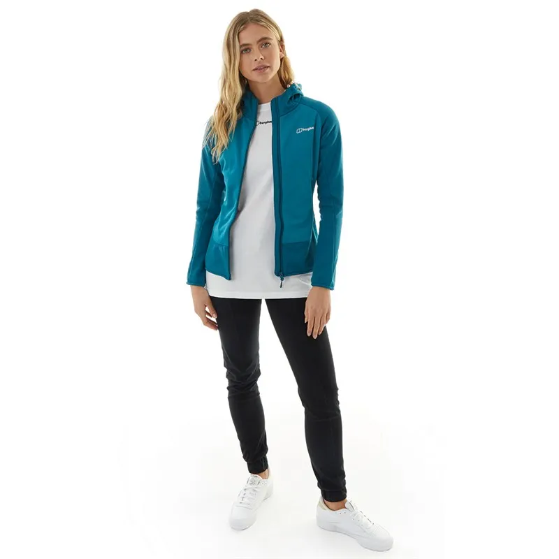 Berghaus Womens Heuberg Full Zip Hoodie Dark Turquoise/Dark Turquoise