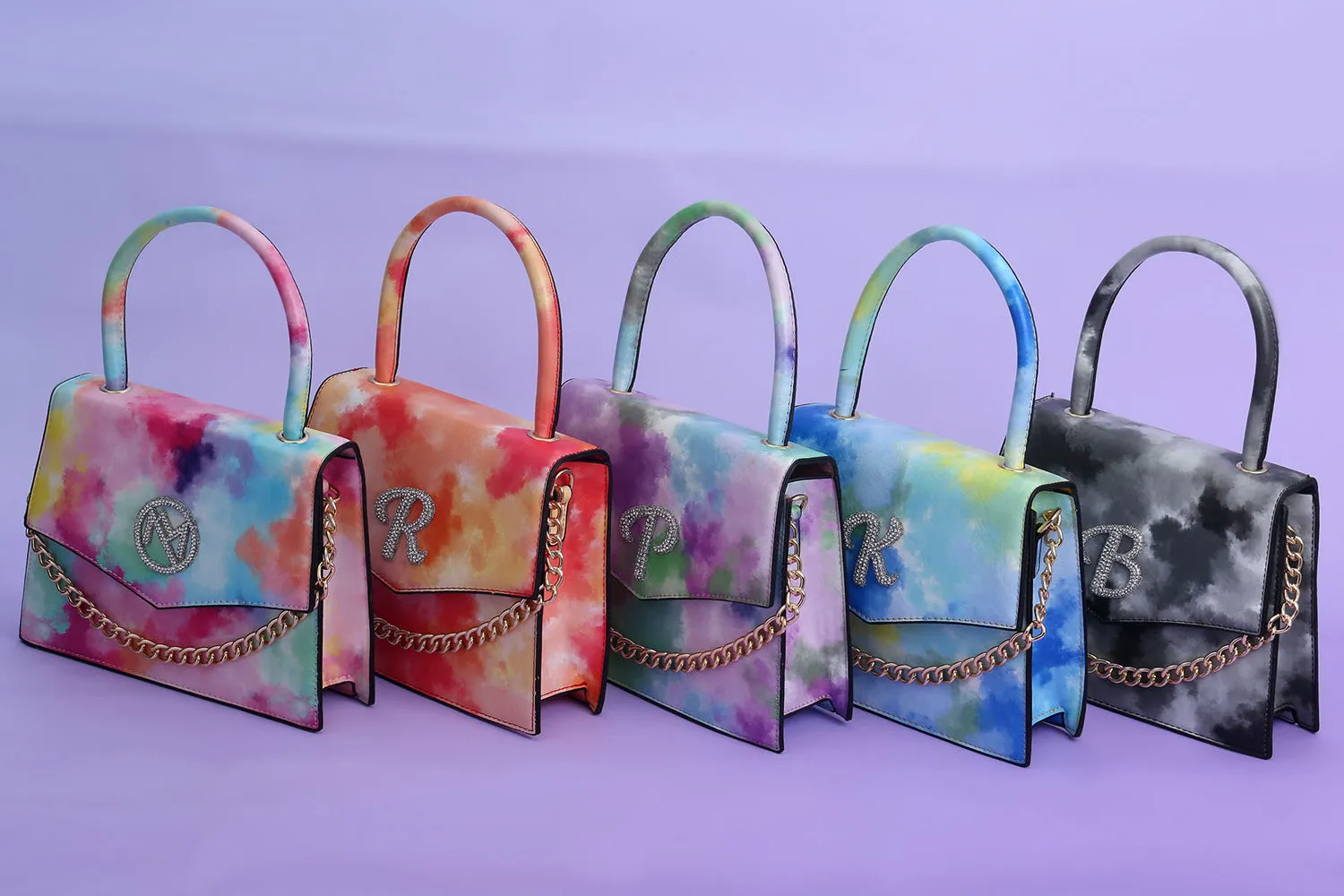 Bianca Blue Tie-Dye Handbag