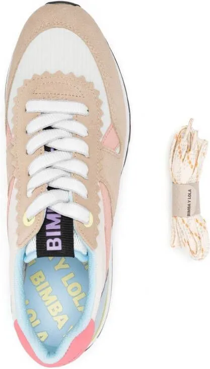 Bimba y Lola colour-block logo-plaque sneakers Neutrals