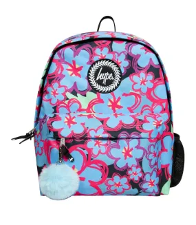 Blue flowers backpack one size blue/black/red Hype