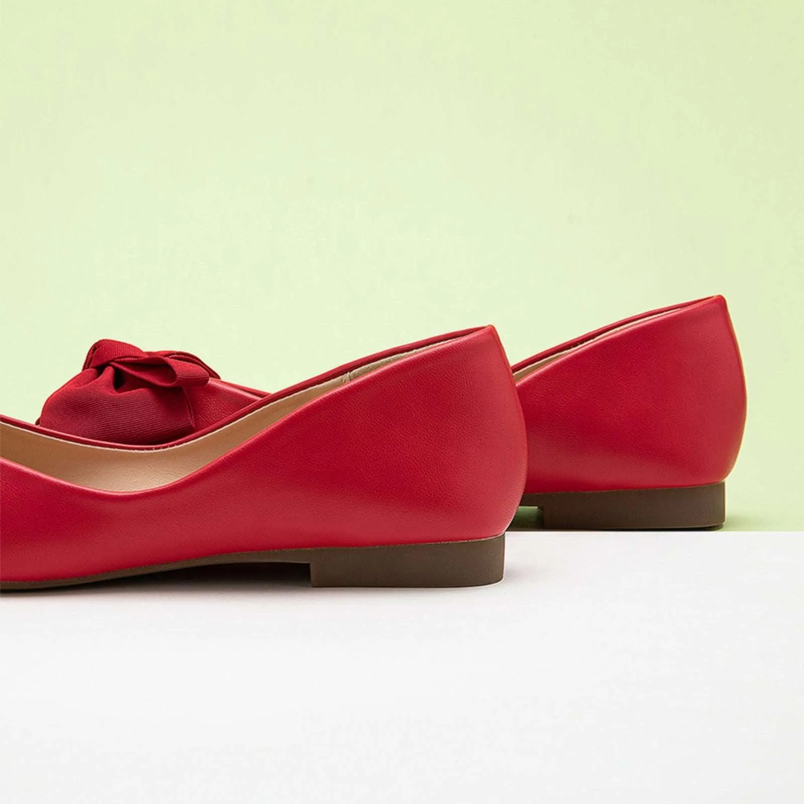 Bow Ballerina Flats (Eva) Red