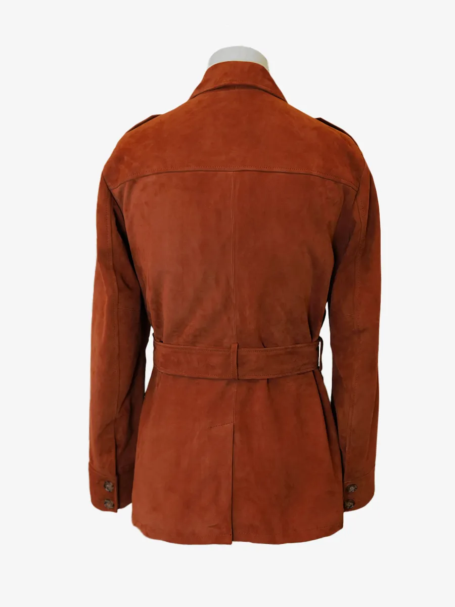 Brown Leather Safari Jacket for Men - LaSaharienne Rodeo Cognac | PAUL MARIUS