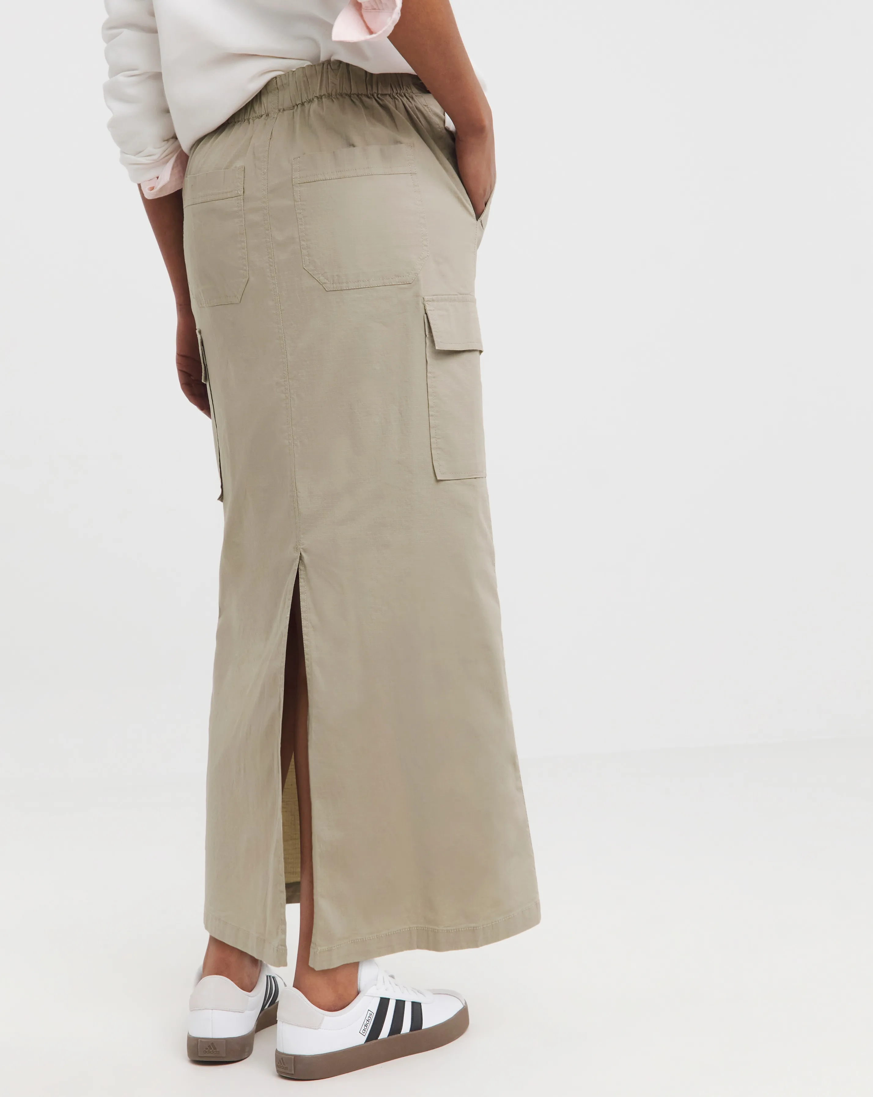 Camel Utility Midaxi Skirt