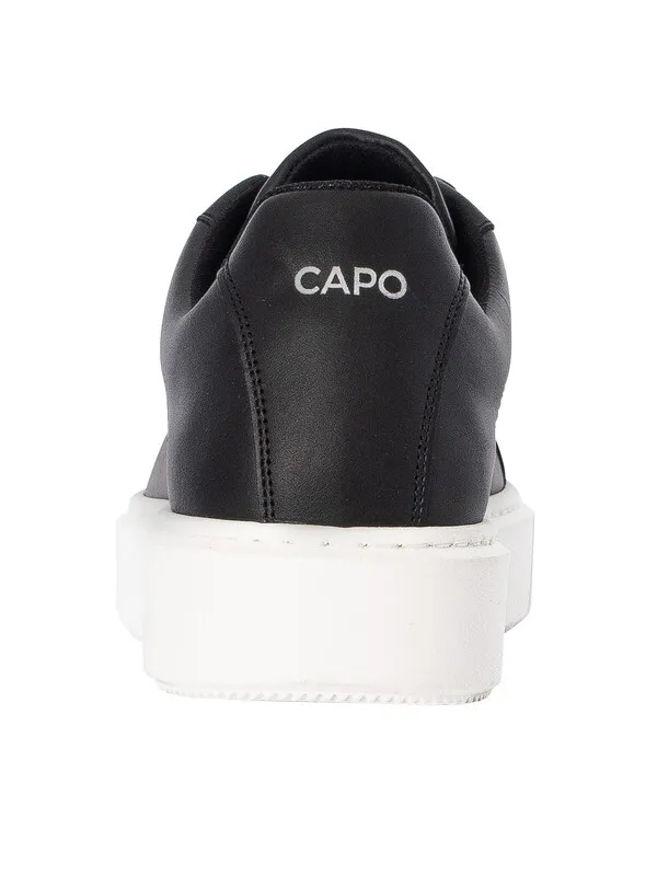 CAPO Essential Leather Trainers - Black/White