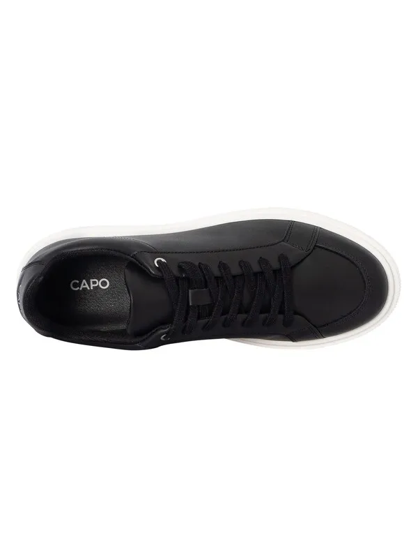 CAPO Essential Leather Trainers - Black/White