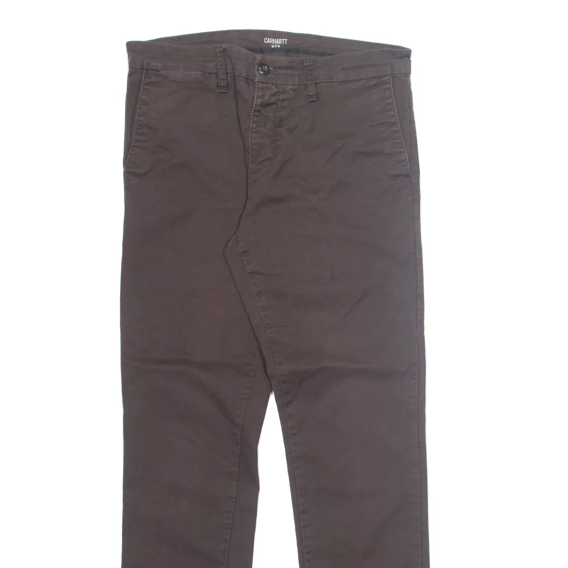 CARHARTT Chino Mens Trousers Brown Regular Tapered W33 L34